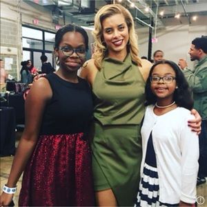 Emily West red & black dress size 16